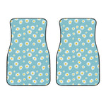 Polka Dot Daisy Flower Pattern Print Front Car Floor Mats