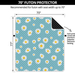 Polka Dot Daisy Flower Pattern Print Futon Protector