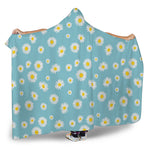 Polka Dot Daisy Flower Pattern Print Hooded Blanket