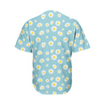 Polka Dot Daisy Flower Pattern Print Men's Baseball Jersey