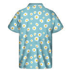 Polka Dot Daisy Flower Pattern Print Men's Short Sleeve Shirt