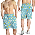 Polka Dot Daisy Flower Pattern Print Men's Shorts