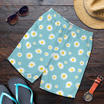 Polka Dot Daisy Flower Pattern Print Men's Shorts