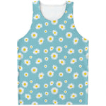 Polka Dot Daisy Flower Pattern Print Men's Tank Top