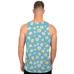 Polka Dot Daisy Flower Pattern Print Men's Tank Top