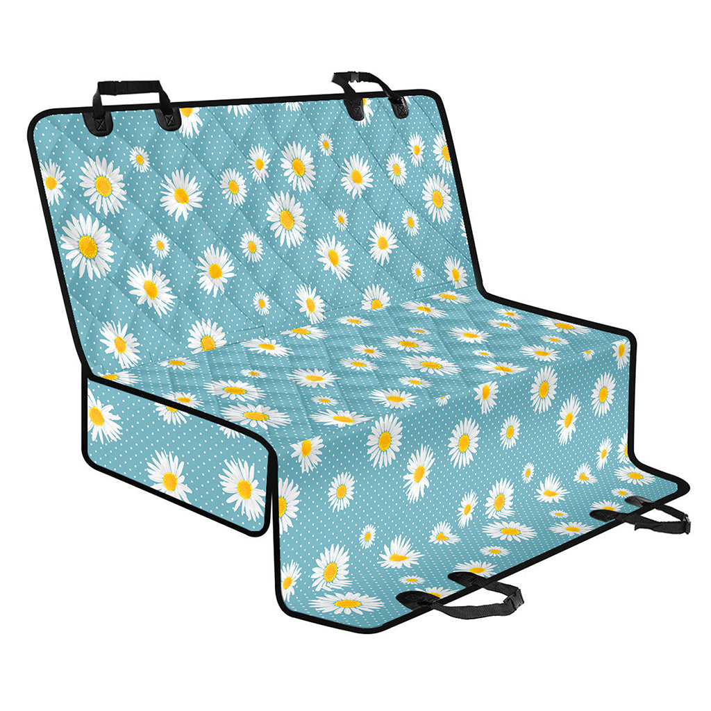 Polka Dot Daisy Flower Pattern Print Pet Car Back Seat Cover