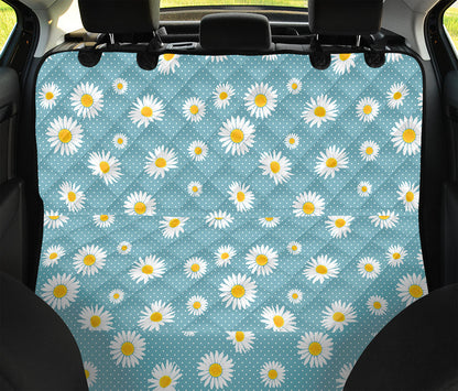 Polka Dot Daisy Flower Pattern Print Pet Car Back Seat Cover