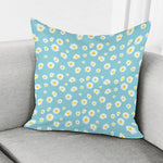 Polka Dot Daisy Flower Pattern Print Pillow Cover