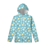 Polka Dot Daisy Flower Pattern Print Pullover Hoodie
