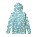 Polka Dot Daisy Flower Pattern Print Pullover Hoodie