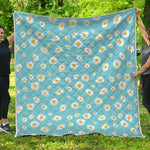 Polka Dot Daisy Flower Pattern Print Quilt
