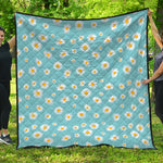 Polka Dot Daisy Flower Pattern Print Quilt