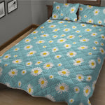 Polka Dot Daisy Flower Pattern Print Quilt Bed Set