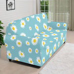 Polka Dot Daisy Flower Pattern Print Sofa Cover