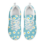 Polka Dot Daisy Flower Pattern Print White Sneakers