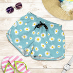 Polka Dot Daisy Flower Pattern Print Women's Shorts