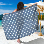 Polka Dot Denim Jeans Pattern Print Beach Sarong Wrap