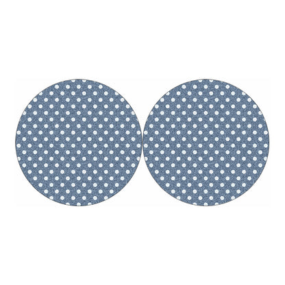 Polka Dot Denim Jeans Pattern Print Car Coasters