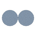 Polka Dot Denim Jeans Pattern Print Car Coasters
