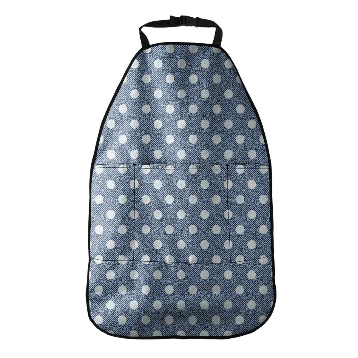 Polka Dot Denim Jeans Pattern Print Car Seat Organizers