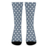 Polka Dot Denim Jeans Pattern Print Crew Socks