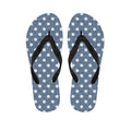 Polka Dot Denim Jeans Pattern Print Flip Flops