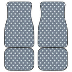 Polka Dot Denim Jeans Pattern Print Front and Back Car Floor Mats