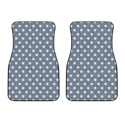 Polka Dot Denim Jeans Pattern Print Front Car Floor Mats