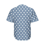 Polka Dot Denim Jeans Pattern Print Men's Baseball Jersey