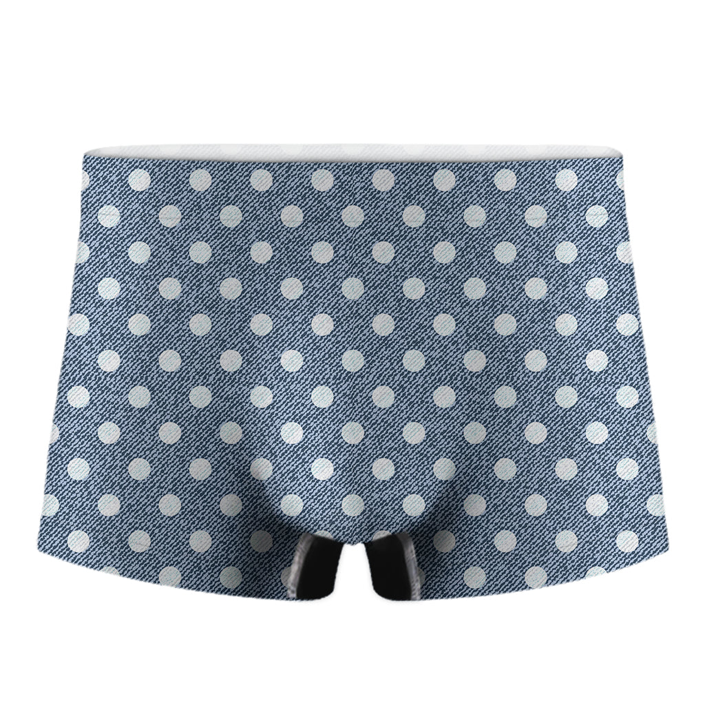 Polka Dot Denim Jeans Pattern Print Men's Boxer Briefs