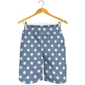 Polka Dot Denim Jeans Pattern Print Men's Shorts