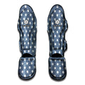 Polka Dot Denim Jeans Pattern Print Muay Thai Shin Guards