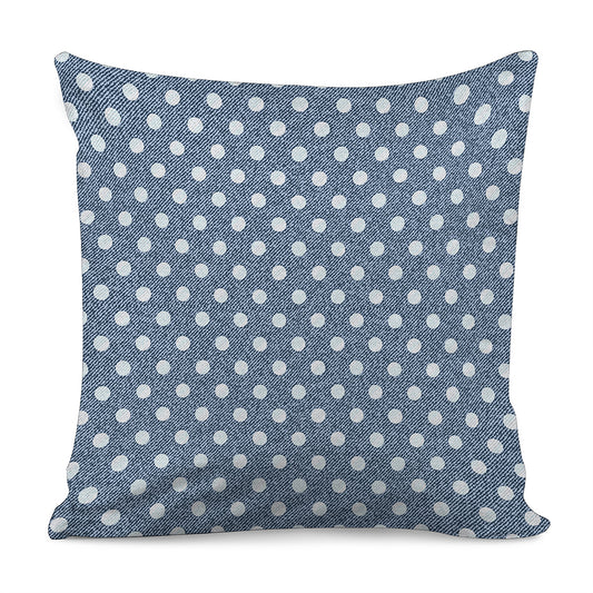 Polka Dot Denim Jeans Pattern Print Pillow Cover