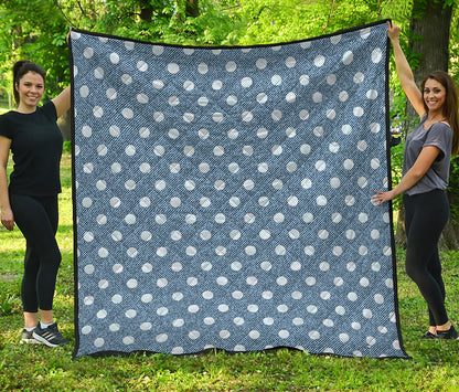 Polka Dot Denim Jeans Pattern Print Quilt