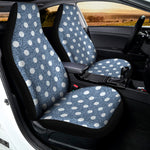 Polka Dot Denim Jeans Pattern Print Universal Fit Car Seat Covers