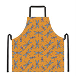 Polka Dot Dragonfly Pattern Print Apron