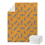 Polka Dot Dragonfly Pattern Print Blanket
