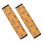 Polka Dot Dragonfly Pattern Print Car Seat Belt Covers