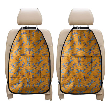 Polka Dot Dragonfly Pattern Print Car Seat Organizers