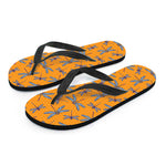 Polka Dot Dragonfly Pattern Print Flip Flops
