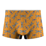 Polka Dot Dragonfly Pattern Print Men's Boxer Briefs