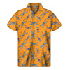 Polka Dot Dragonfly Pattern Print Men's Short Sleeve Shirt