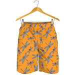 Polka Dot Dragonfly Pattern Print Men's Shorts