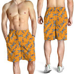 Polka Dot Dragonfly Pattern Print Men's Shorts
