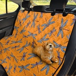 Polka Dot Dragonfly Pattern Print Pet Car Back Seat Cover