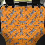 Polka Dot Dragonfly Pattern Print Pet Car Back Seat Cover