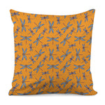 Polka Dot Dragonfly Pattern Print Pillow Cover