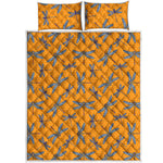 Polka Dot Dragonfly Pattern Print Quilt Bed Set