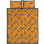 Polka Dot Dragonfly Pattern Print Quilt Bed Set