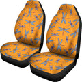 Polka Dot Dragonfly Pattern Print Universal Fit Car Seat Covers